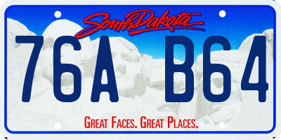 SD license plate 76AB64