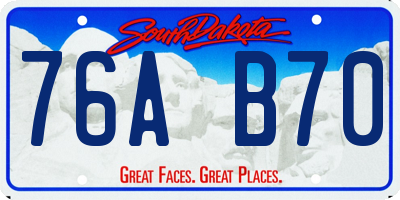 SD license plate 76AB70