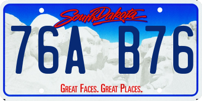 SD license plate 76AB76