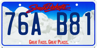 SD license plate 76AB81