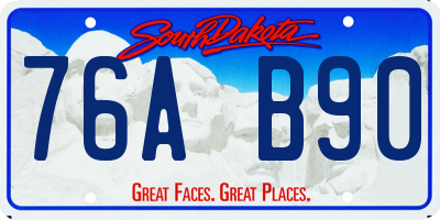 SD license plate 76AB90