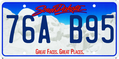 SD license plate 76AB95