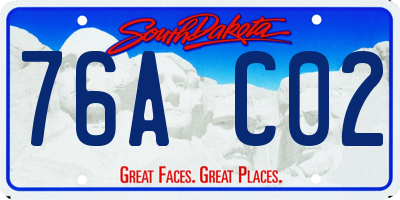 SD license plate 76AC02