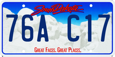 SD license plate 76AC17