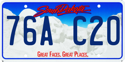 SD license plate 76AC20