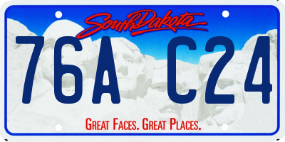 SD license plate 76AC24