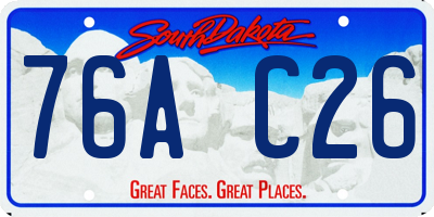 SD license plate 76AC26