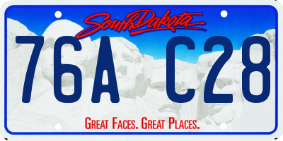 SD license plate 76AC28