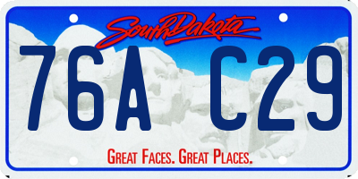 SD license plate 76AC29