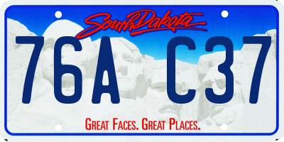 SD license plate 76AC37