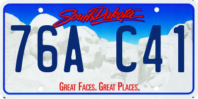 SD license plate 76AC41
