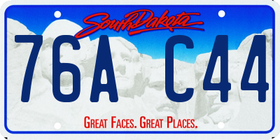 SD license plate 76AC44