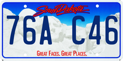 SD license plate 76AC46