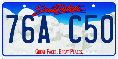 SD license plate 76AC50