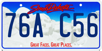 SD license plate 76AC56