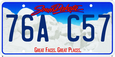 SD license plate 76AC57