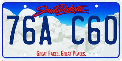 SD license plate 76AC60