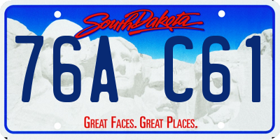 SD license plate 76AC61