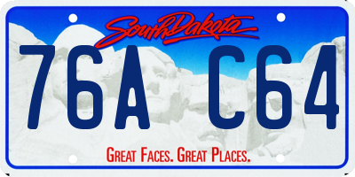 SD license plate 76AC64