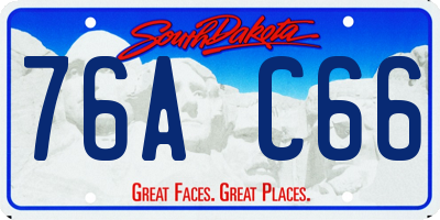 SD license plate 76AC66