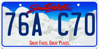 SD license plate 76AC70
