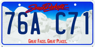 SD license plate 76AC71
