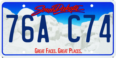 SD license plate 76AC74
