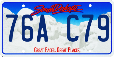 SD license plate 76AC79