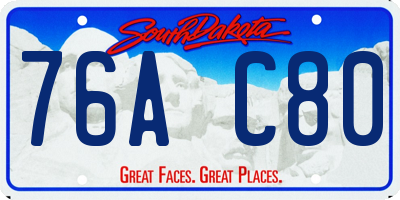 SD license plate 76AC80