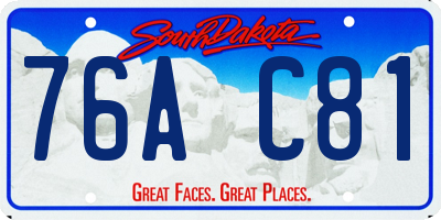SD license plate 76AC81