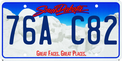 SD license plate 76AC82