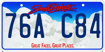 SD license plate 76AC84