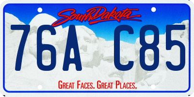 SD license plate 76AC85