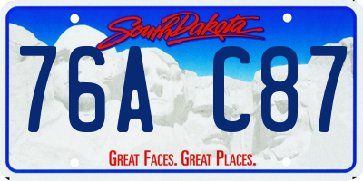 SD license plate 76AC87