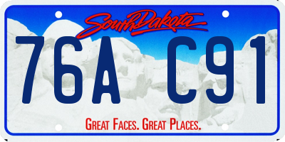 SD license plate 76AC91