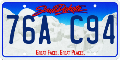 SD license plate 76AC94