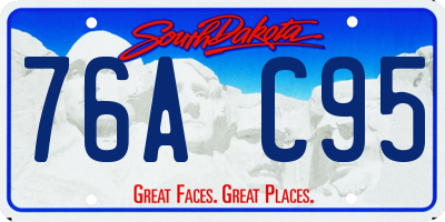 SD license plate 76AC95