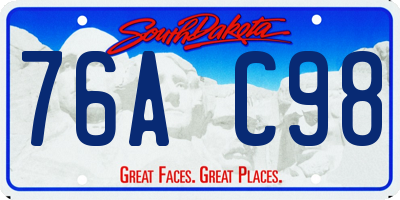 SD license plate 76AC98