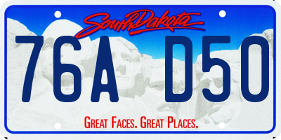 SD license plate 76AD50