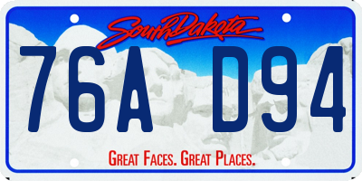 SD license plate 76AD94
