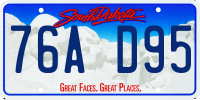 SD license plate 76AD95