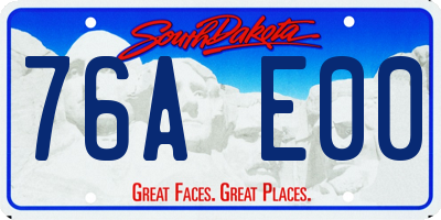 SD license plate 76AE00