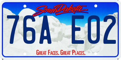 SD license plate 76AE02