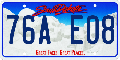 SD license plate 76AE08