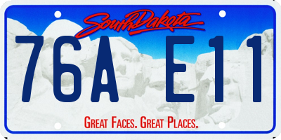 SD license plate 76AE11