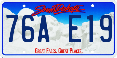 SD license plate 76AE19