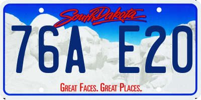 SD license plate 76AE20