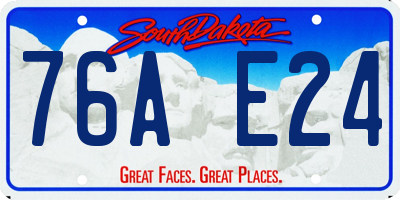 SD license plate 76AE24