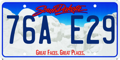SD license plate 76AE29
