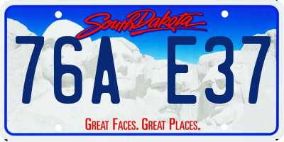 SD license plate 76AE37
